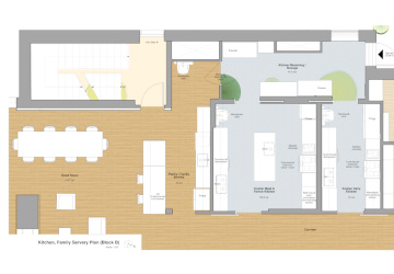 Kitchen, Family Servery (Block B)